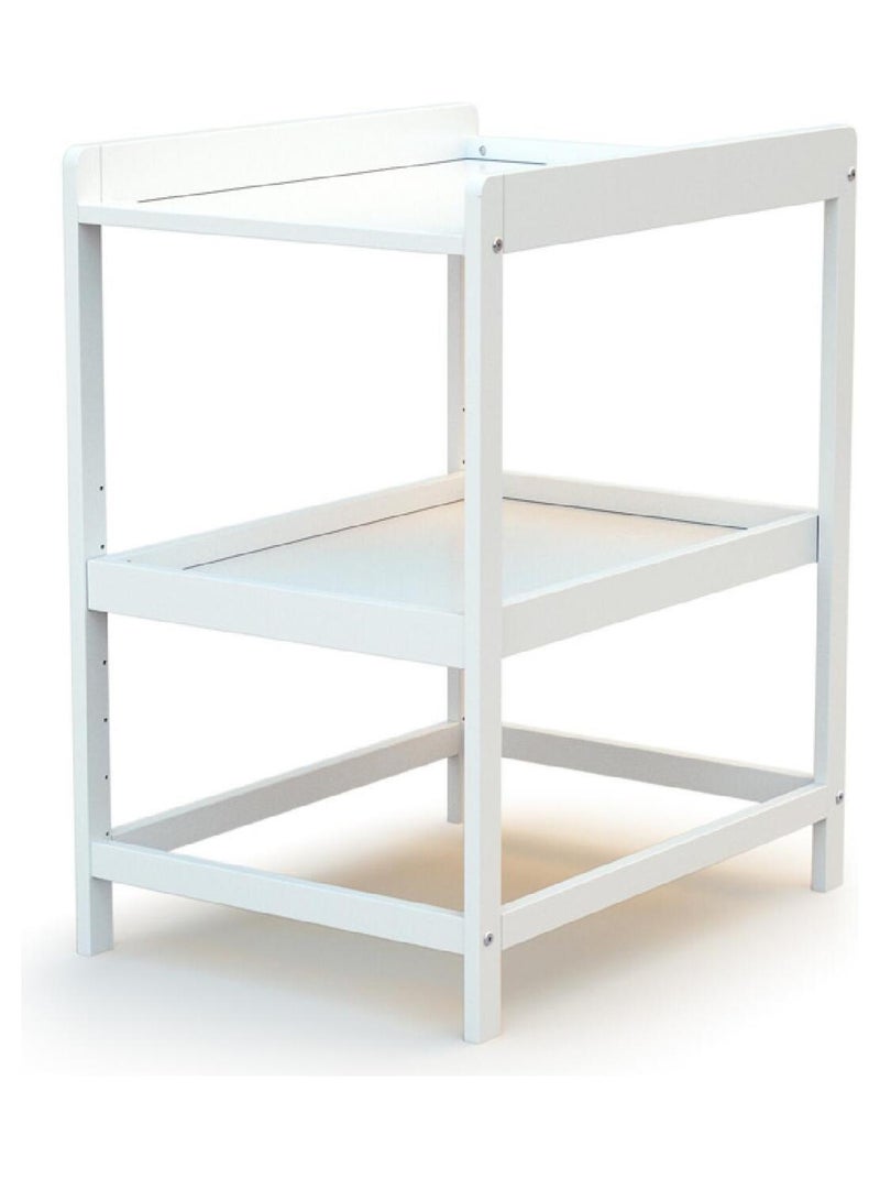 AT4 - Cambiador bebé 1 estante LIMA madera - Blanco - 73 x 54 x 90 cm Blanco - Kiabi