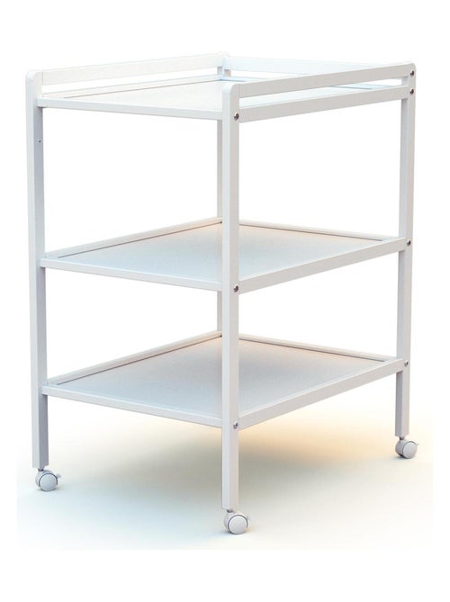 AT4 - Cambiador bebé 2 estantes LILO madera - Blanco - 54 x 74 x 94 cm - Kiabi