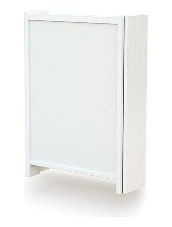 AT4 - Cambiador bebé pared plegable EAZY madera - Blanco/Haya Barnizada - 78 x 56 x 78 cm