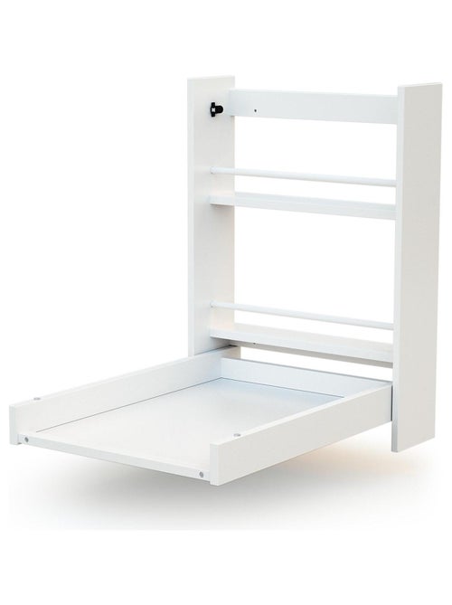 AT4 - Cambiador bebé pared plegable EAZY madera - Blanco - 78 x 56 x 78 cm - Kiabi