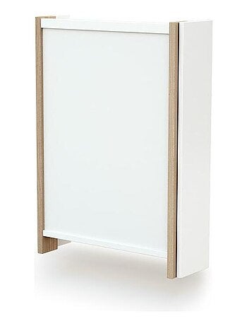 AT4 - Cambiador bebé pared plegable EAZY madera - Blanco - 78 x 56 x 78 cm