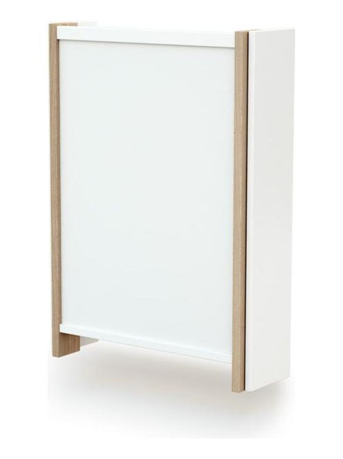 AT4 - Cambiador bebé pared plegable EAZY madera - Blanco/Haya Barnizada - 78 x 56 x 78 cm - Kiabi