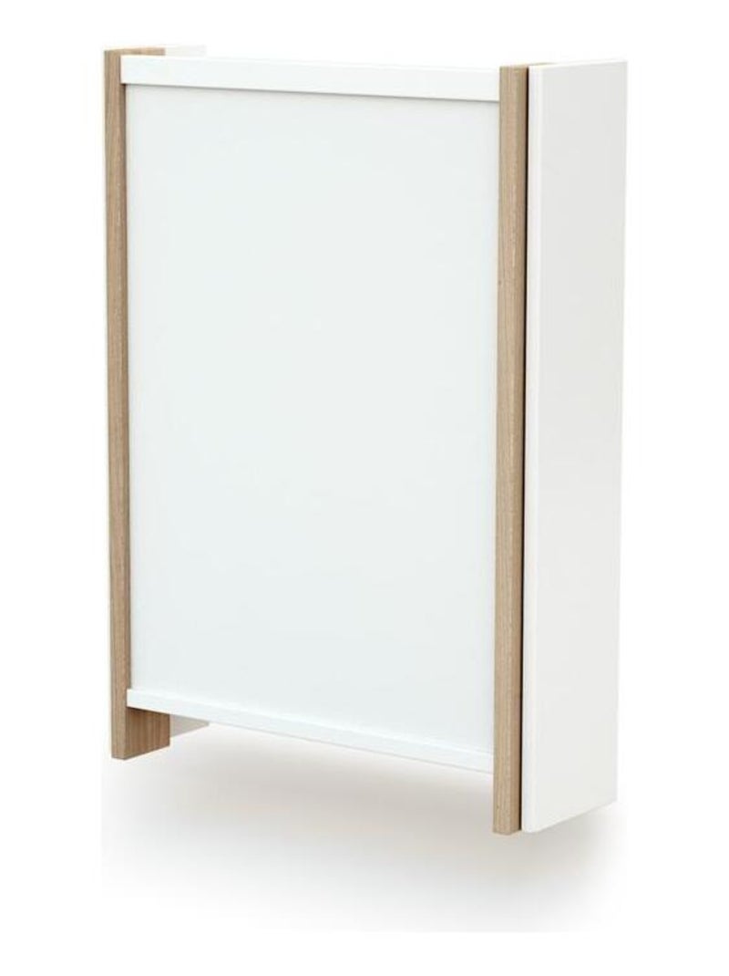 AT4 - Cambiador bebé pared plegable EAZY madera - Blanco/Haya Barnizada - 78 x 56 x 78 cm Beige/Blanco - Kiabi
