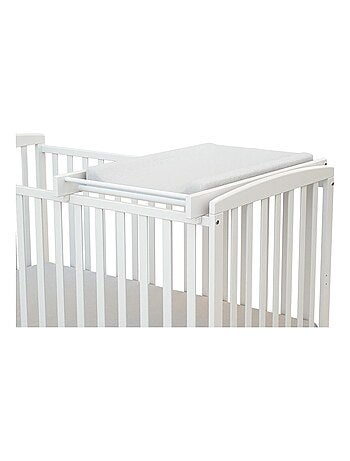 AT4 - Cambiador para cuna bebé MONA madera - Blanco - 60x120/70x140 cm