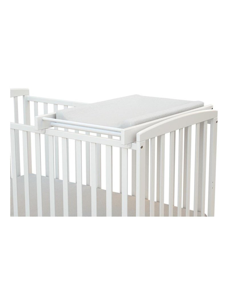 AT4 - Cambiador para cuna bebé MONA madera - Blanco - 60x120/70x140 cm Blanco - Kiabi