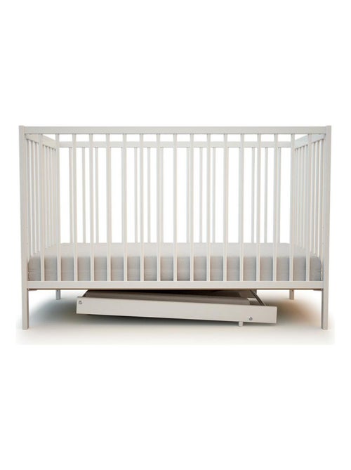 AT4 - Cambiador para cuna bebé MONA madera - Blanco - 60x120/70x140 cm - Kiabi
