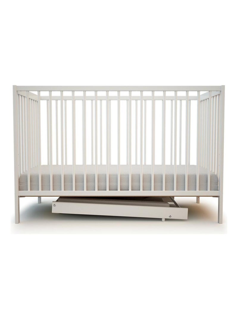 AT4 - Cambiador para cuna bebé MONA madera - Blanco - 60x120/70x140 cm Blanco - Kiabi