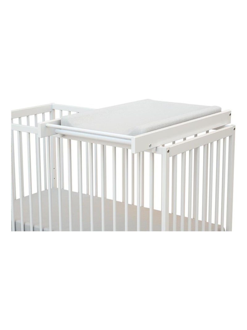 AT4 - Cambiador para cuna bebé MONA madera - Blanco - 60x120/70x140 cm Blanco - Kiabi