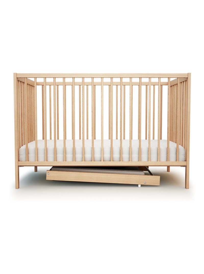 AT4 - Cambiador para cuna bebé MONA madera - Haya Barnizada - 60x120/70x140 cm Beige claro - Kiabi