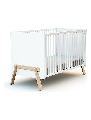 At4 - cuna bebe canaille madera - blanco/haya - 60 x 120 - 135 x 64 x 84 cm