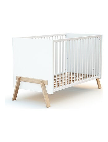At4 - cuna bebe canaille madera - blanco/haya - 60 x 120 - 135 x 64 x 84 cm