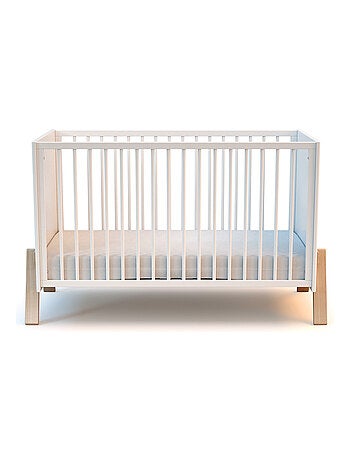 At4 - cuna bebe canaille madera - blanco/haya - 60 x 120 - 135 x 64 x 84 cm