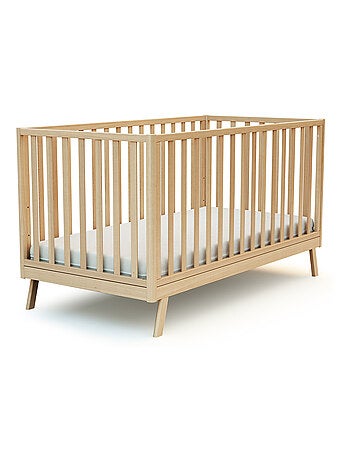 AT4 - Cuna bebé casita evolutiva KASA madera - Haya Barnizada - 70 x 140 - 146 x 74.50 x 162.50 cm
