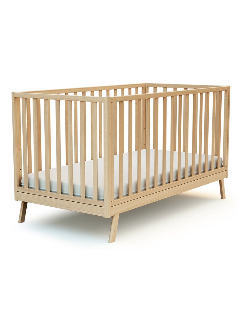 AT4 - Cuna bebé casita evolutiva KASA madera - Haya Barnizada - 70 x 140 - 146 x 74.50 x 162.50 cm Beige claro - Kiabi