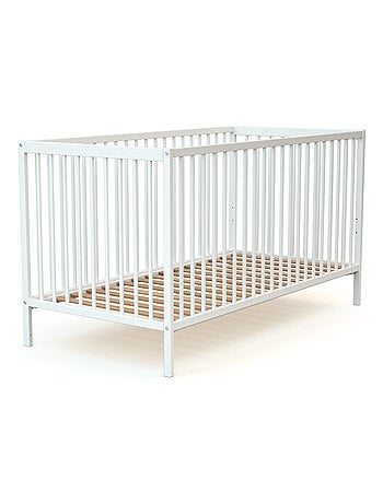 At4 - cuna bebé con colchón one madera - blanco - 70 x 140 - 144 x 72.50 x 82 cm