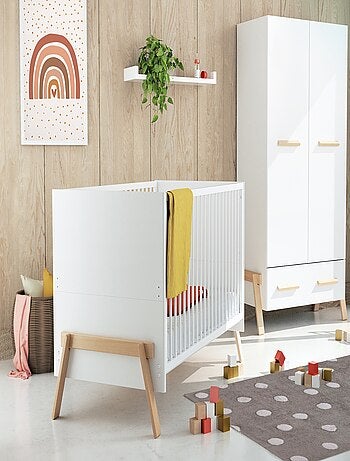 At4 - cuna bebé evolutiva canaille madera - blanco/haya barnizada - 70 x 140 - 155 x 79 x 87,50 cm