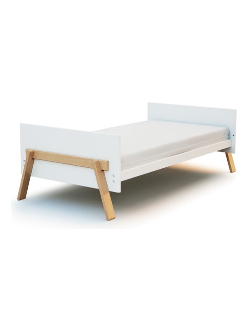 At4 - cuna bebé evolutiva canaille madera - blanco/haya barnizada - 70 x 140 - 155 x 79 x 87,50 cm - Kiabi At4 - cuna bebé evolutiva canaille madera - blanco/haya barnizada - 70 x 140 - 155 x 79 x 87,50 cm - Kiabi