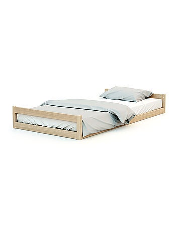 AT4 - Cuna bebé evolutiva KASA madera - Blanco - 70 x 140 - 146 x 74.50 x 83 cm
