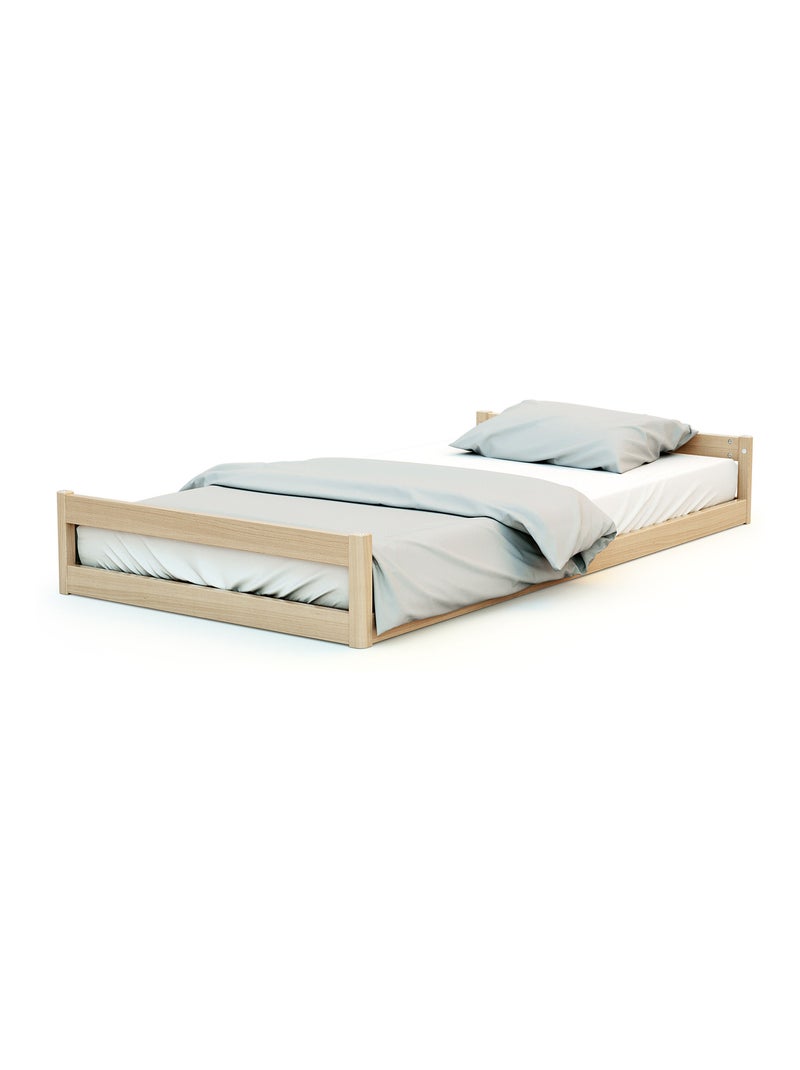 AT4 - Cuna bebé evolutiva KASA madera - Haya Barnizada - 70 x 140 - 146 x 74.50 x 83 cm Beige claro - Kiabi