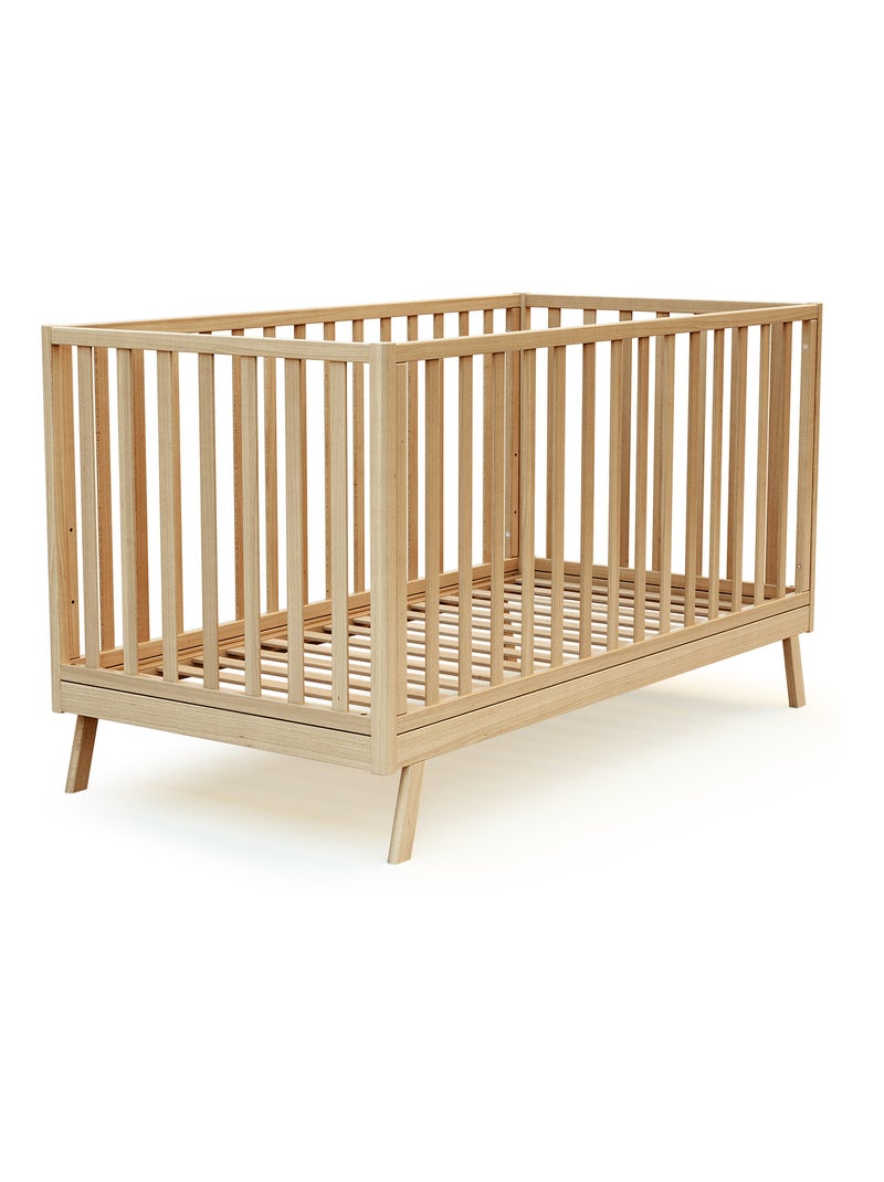 AT4 - Cuna bebé evolutiva KASA madera - Haya Barnizada - 70 x 140 - 146 x 74.50 x 83 cm Beige claro - Kiabi