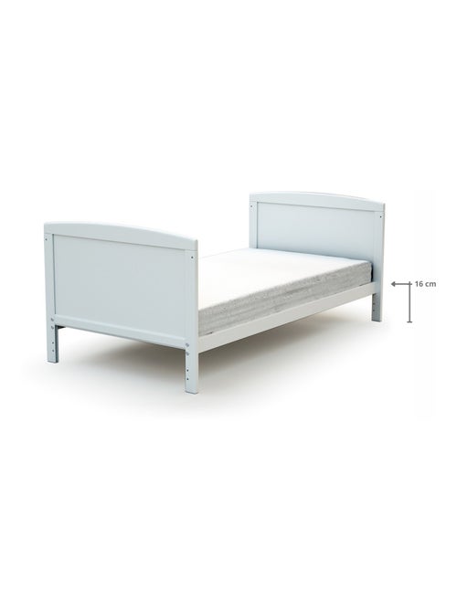 AT4 - Cuna bebé evolutiva LUNA madera - Blanco - 70 x 140 - 144 x 74,5 x 79 cm - Kiabi