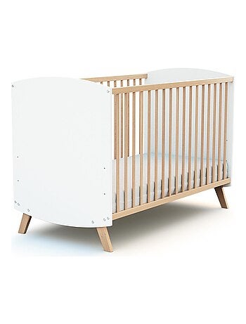 AT4 - Cuna bebé madera - Blanco - 60 x 120 - 123 x 64 x 85 cm
