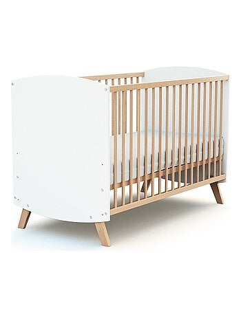 AT4 - Cuna bebé madera - Blanco - 60 x 120 - 123 x 64 x 85 cm