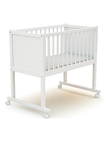 AT4 - Cuna bebé NIDO madera - Blanco - 40 x 80 - 86 x 58.50 x 80 cm