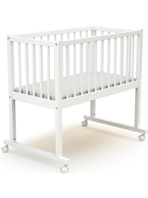 AT4 - Cuna bebé NOA madera - Blanco - 40 x 80 - 86 x 45 x 80 cm - Kiabi