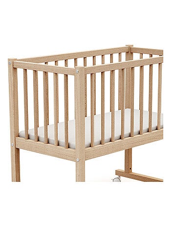 AT4 - Cuna bebé NOA madera - Blanco - 40 x 80 - 86 x 45 x 80 cm