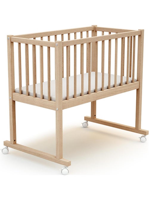 AT4 - Cuna bebé NOA madera - Haya Cruda - 40 x 80 - 86 x 45 x 80 cm - Kiabi
