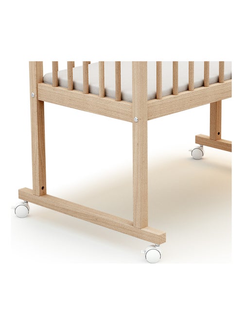 AT4 - Cuna bebé NOA madera - Haya Cruda - 40 x 80 - 86 x 45 x 80 cm - Kiabi
