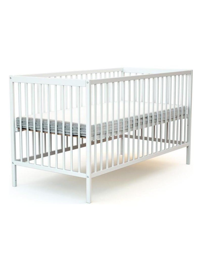 At4 - cuna bebé one madera - blanca - 70 x 140 - 144 x 71,5 x 80 cm Blanco - Kiabi