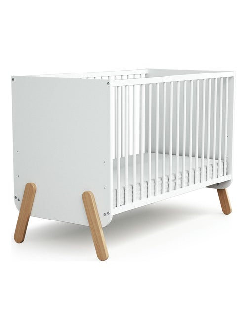 At4 - cuna bebé pirate madera - blanco/haya - 60 x 120 - 127 x 64 x 88 cm - Kiabi At4 - cuna bebé pirate madera - blanco/haya - 60 x 120 - 127 x 64 x 88 cm - Kiabi