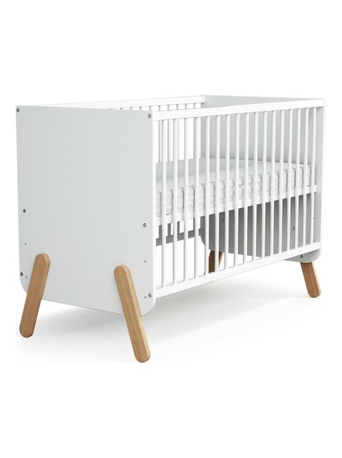 At4 - cuna bebé pirate madera - blanco/haya - 60 x 120 - 127 x 64 x 88 cm - Kiabi At4 - cuna bebé pirate madera - blanco/haya - 60 x 120 - 127 x 64 x 88 cm - Kiabi