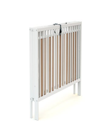 AT4 - Cuna bebé plegable FOLDO madera - Haya Barnizada - 60 x 120 - 124 x 64 x 82 cm