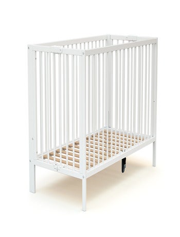 AT4 - Cuna bebé plegable FOLDO madera - Haya Barnizada - 60 x 120 - 124 x 64 x 82 cm