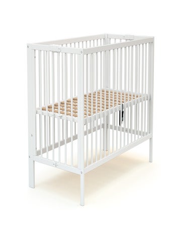 AT4 - Cuna bebé plegable FOLDO madera - Haya Barnizada - 60 x 120 - 124 x 64 x 82 cm