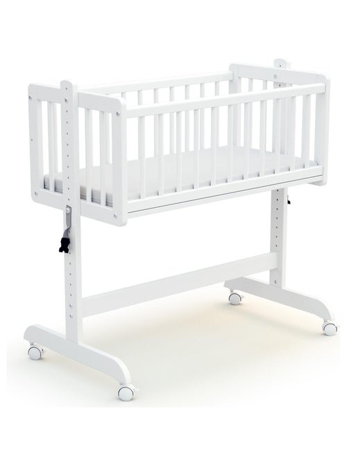 At4 - cuna colecho bebé evolutiva nino madera - blanco - 40 x 80 - 88 x 52 x 90 cm - Kiabi At4 - cuna colecho bebé evolutiva nino madera - blanco - 40 x 80 - 88 x 52 x 90 cm - Kiabi