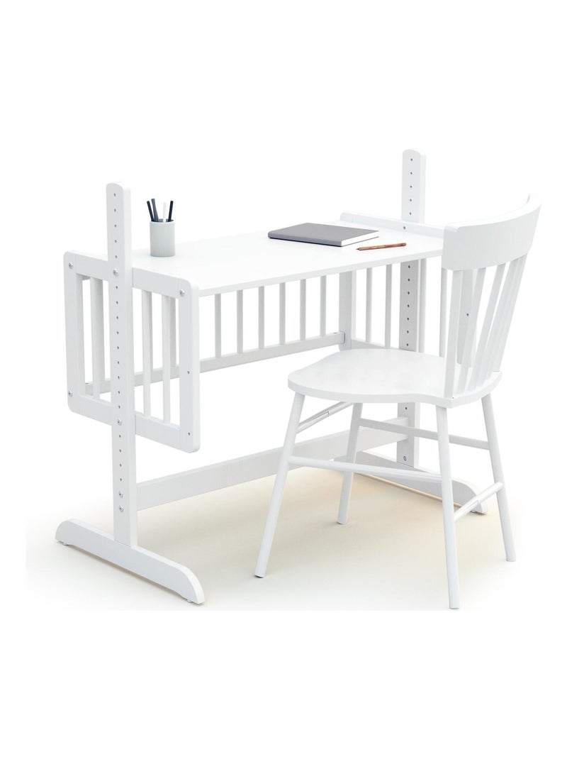 AT4 - Cuna colecho bebé evolutiva NINO madera - Blanco - 40 x 80 - 88 x 52 x 90 cm Blanco - Kiabi