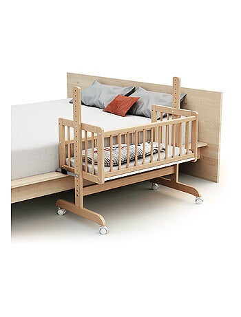 AT4 - Cuna colecho bebé evolutiva NINO madera - Blanco - 40 x 80 - 88 x 52 x 90 cm