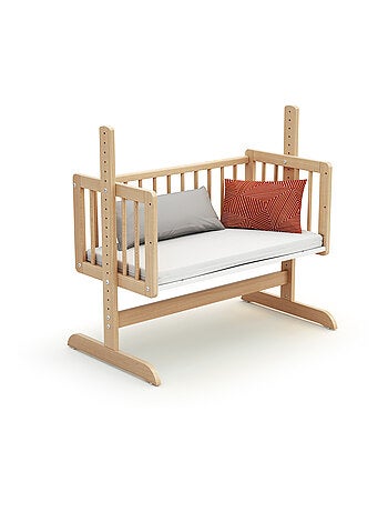 AT4 - Cuna colecho bebé evolutiva NINO madera - Blanco - 40 x 80 - 88 x 52 x 90 cm