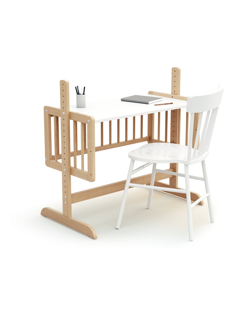 AT4 - Cuna colecho bebé evolutiva NINO madera - Haya Barnizada - 40 x 80 - 88 x 52 x 90 cm Beige claro - Kiabi