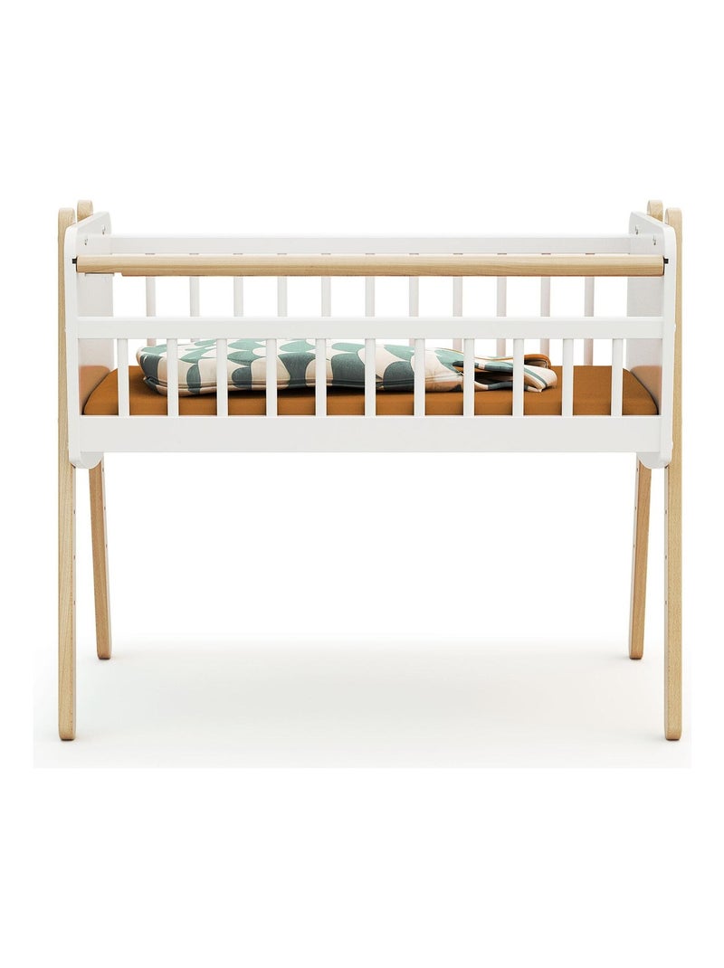 AT4 - Cuna colecho bebé PIRATE madera - Blanco/Haya Barnizada - 87 x 50 x 74 cm Beige/Blanco - Kiabi