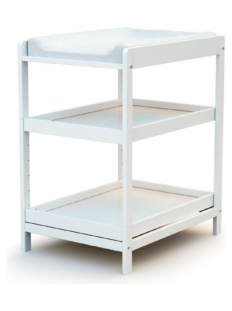 AT4 - Estante para cambiador bebé LIMA madera - Blanco - 72 x 55 x 5,50 cm Blanco - Kiabi