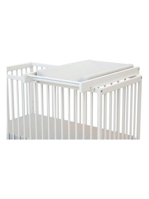 At4 - gran cambiador con colchón para cuna bebé mona madera - blanco - 82,50 x 54 x 12 cm - Kiabi At4 - gran cambiador con colchón para cuna bebé mona madera - blanco - 82,50 x 54 x 12 cm - Kiabi