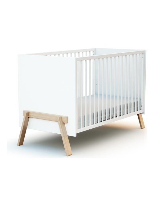 At4 - habitación bebe completa canaille madera - blanco/haya barnizada - 60 x 120 - 135 x 64 x 84 cm - Kiabi At4 - habitación bebe completa canaille madera - blanco/haya barnizada - 60 x 120 - 135 x 64 x 84 cm - Kiabi