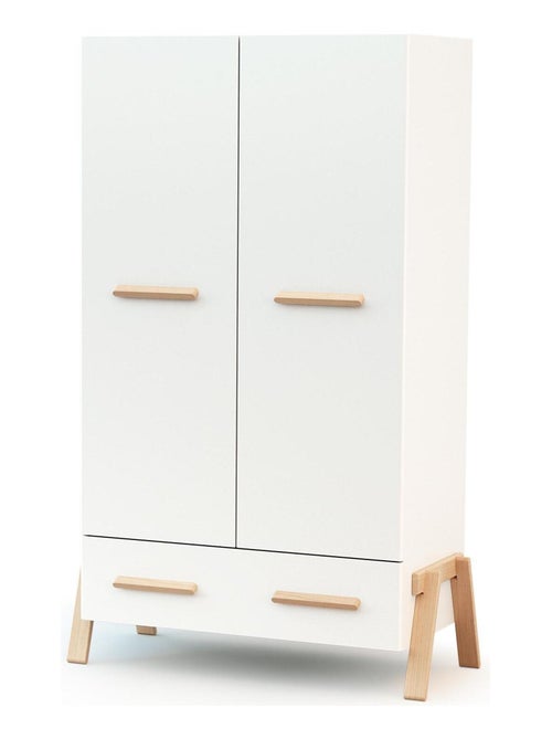 At4 - habitación bebe completa canaille madera - blanco/haya barnizada - 60 x 120 - 135 x 64 x 84 cm - Kiabi At4 - habitación bebe completa canaille madera - blanco/haya barnizada - 60 x 120 - 135 x 64 x 84 cm - Kiabi