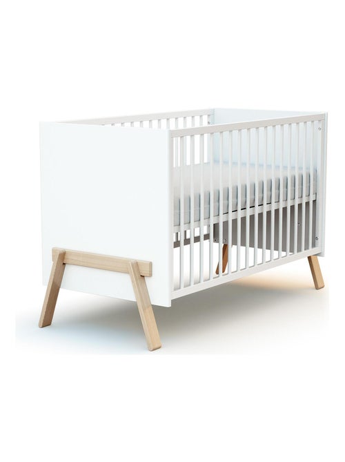 At4 - habitación bebe completa canaille madera - blanco/haya barnizada - 60 x 120 - 135 x 64 x 84 cm - Kiabi At4 - habitación bebe completa canaille madera - blanco/haya barnizada - 60 x 120 - 135 x 64 x 84 cm - Kiabi