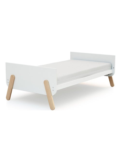 AT4 - Habitación bebé completa evolutiva PIRATE madera - Blanco/Haya Barnizada - 70 x 140 - Kiabi